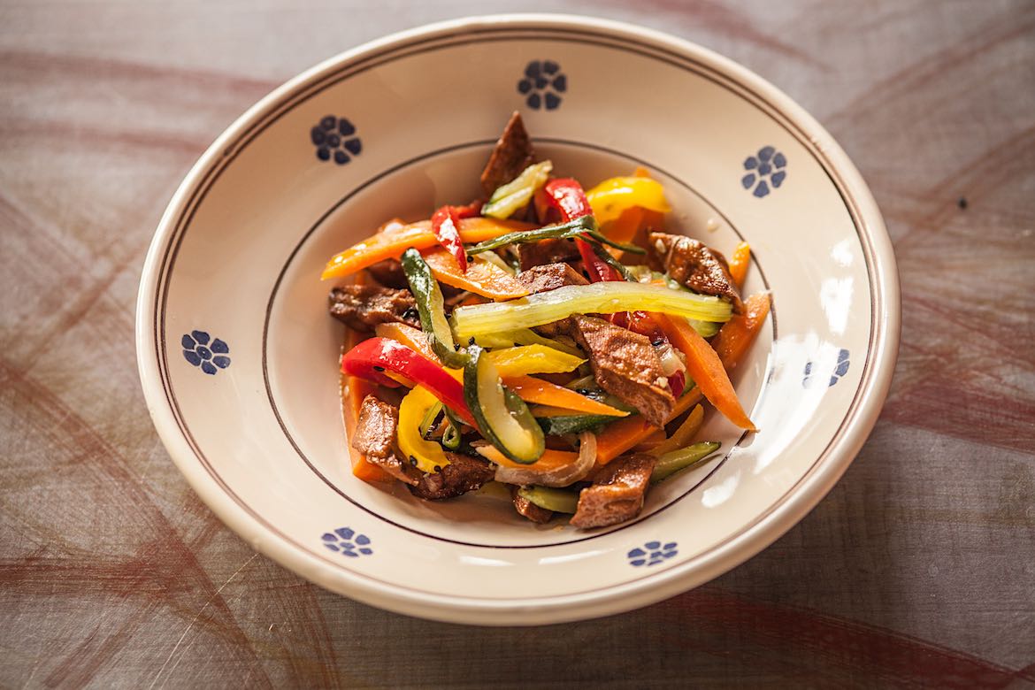 Lamelle di Verdura con Tofu Piccante